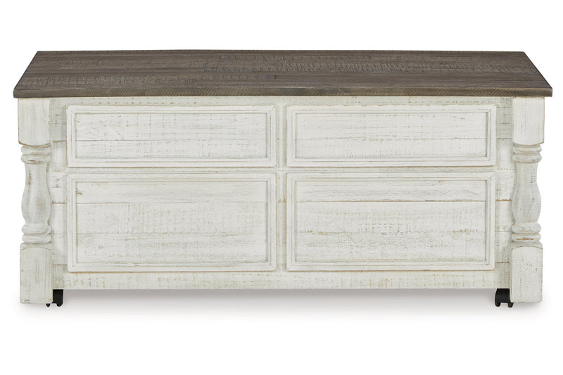 Havalance White/Gray Lift Top Coffee Table and 2 End Tables -  Ashley - Luna Furniture