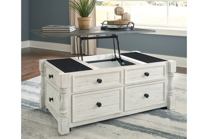 Havalance White/Gray Lift Top Coffee Table and 2 End Tables -  Ashley - Luna Furniture