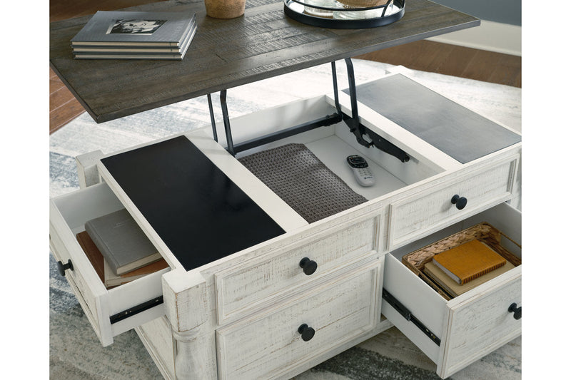 Havalance White/Gray Lift Top Coffee Table and 2 End Tables -  Ashley - Luna Furniture