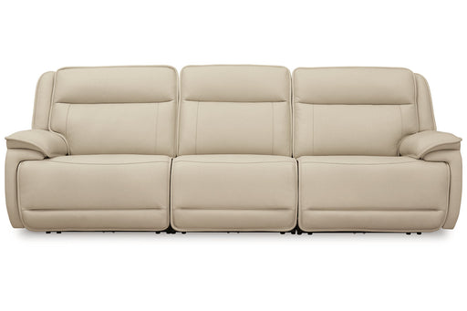 Double Deal Almond 3-Piece Power Reclining Sofa Sectional -  Ashley - Luna Furniture