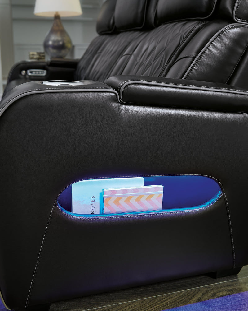 Boyington Black Power Reclining Sofa and Loveseat from Ashley - Luna Furniture