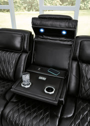 Boyington Black Power Reclining Sofa and Loveseat from Ashley - Luna Furniture