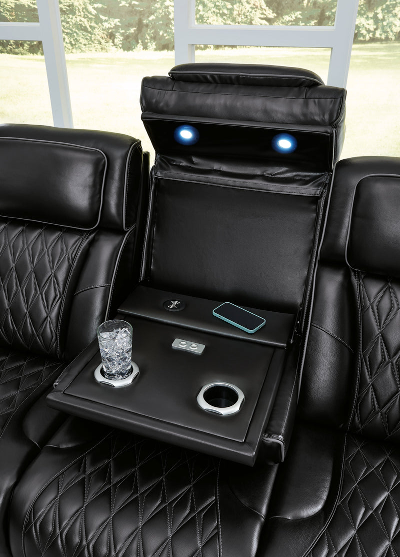 Boyington Black Power Reclining Sofa and Loveseat from Ashley - Luna Furniture