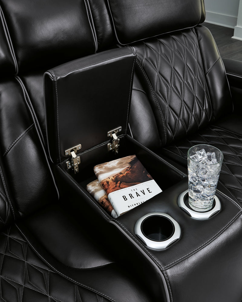 Boyington Black Power Reclining Sofa and Loveseat from Ashley - Luna Furniture
