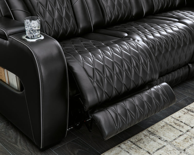 Boyington Black Power Reclining Sofa and Loveseat from Ashley - Luna Furniture