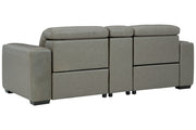Correze Gray 3-Piece Power Reclining Loveseat from Ashley - Luna Furniture
