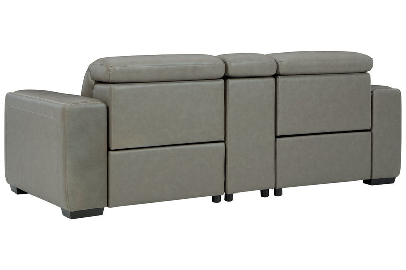 Correze Gray 3-Piece Power Reclining Loveseat from Ashley - Luna Furniture