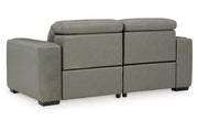 Correze Gray 2-Piece Power Reclining Sectional Loveseat -  Ashley - Luna Furniture