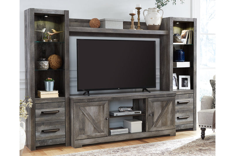 Wynnlow Gray 4-Piece Entertainment Center -  Ashley - Luna Furniture