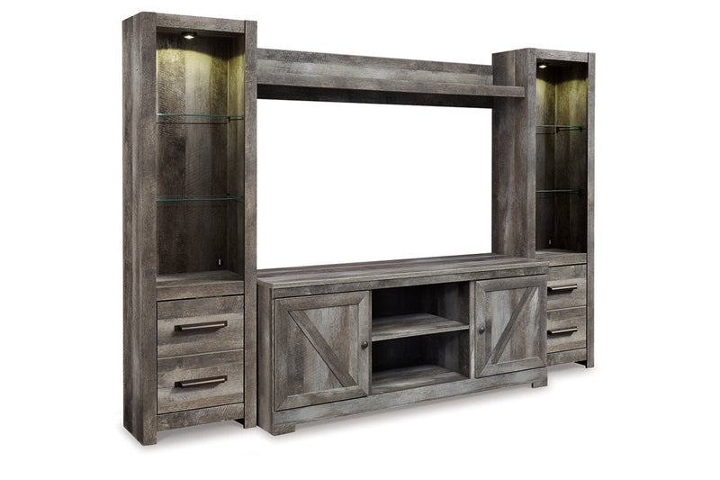 Wynnlow Gray 4-Piece Entertainment Center -  Ashley - Luna Furniture