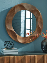 Aajon Brown Accent Mirror - A8010427