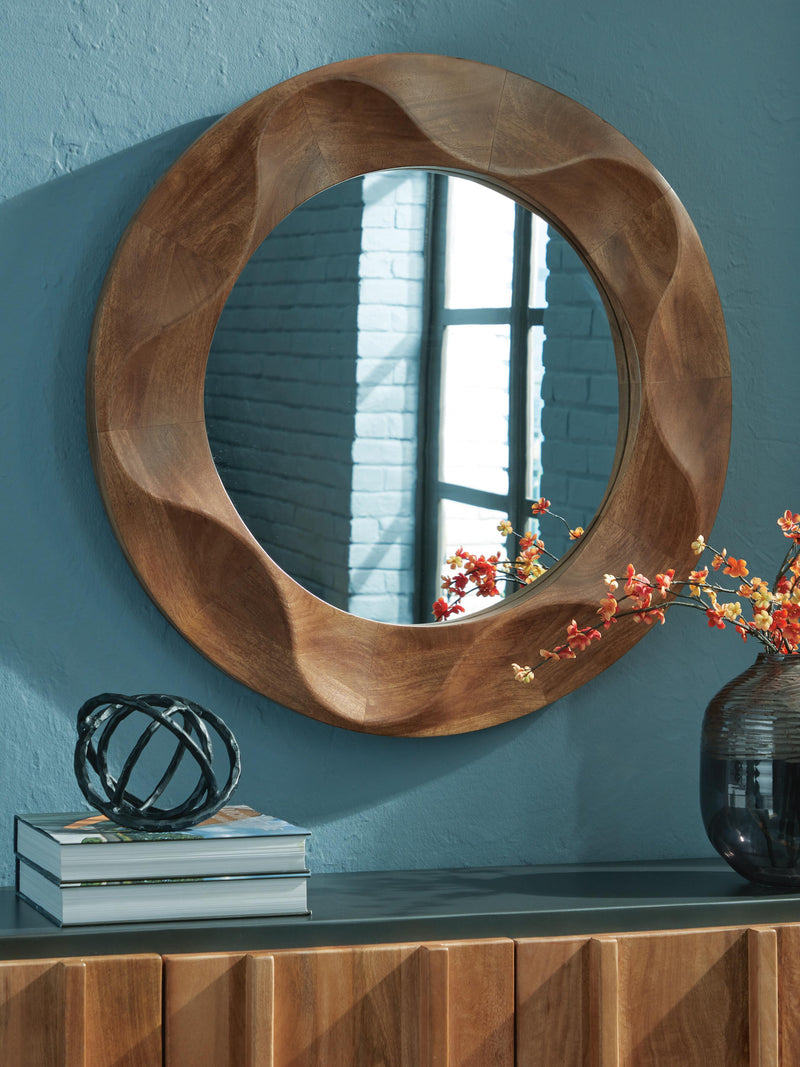 Aajon Brown Accent Mirror - A8010427