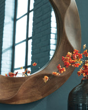Aajon Brown Accent Mirror - A8010427