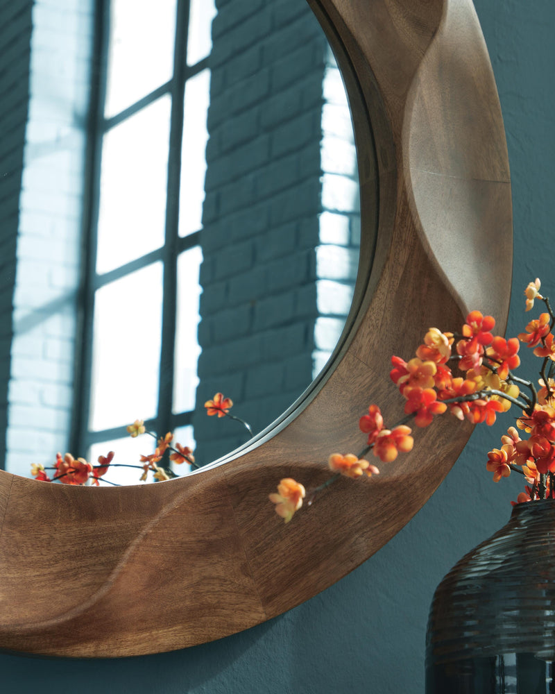 Aajon Brown Accent Mirror - A8010427