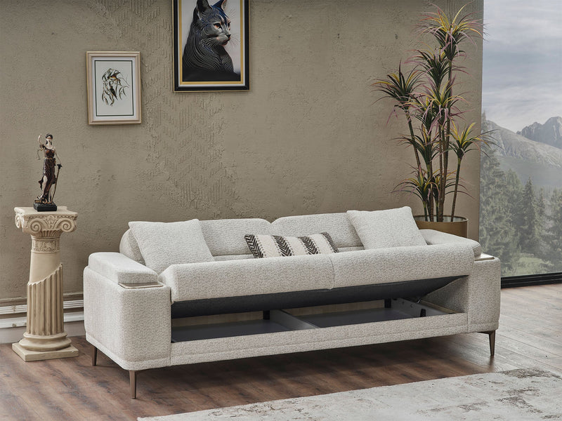 Abant 3-pieces (Sofa & Loveseat & Chair) Livingroom in Cream - 200-SER-ABA-PINAR21-321