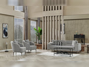 Abant 3-pieces (Sofa & Loveseat & Chair) Livingroom in Light Grey - 200-SER-ABA-PINAR17-321
