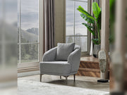 Abant 3-pieces (Sofa & Loveseat & Chair) Livingroom in Light Grey - 200-SER-ABA-PINAR17-321