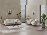 Abant 3-pieces (Sofa & Loveseat & Chair) Livingroom in Light Grey - 200-SER-ABA-PINAR17-321