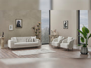 Abant 3-pieces (Sofa & Loveseat & Chair) Livingroom in Light Grey - 200-SER-ABA-PINAR17-321