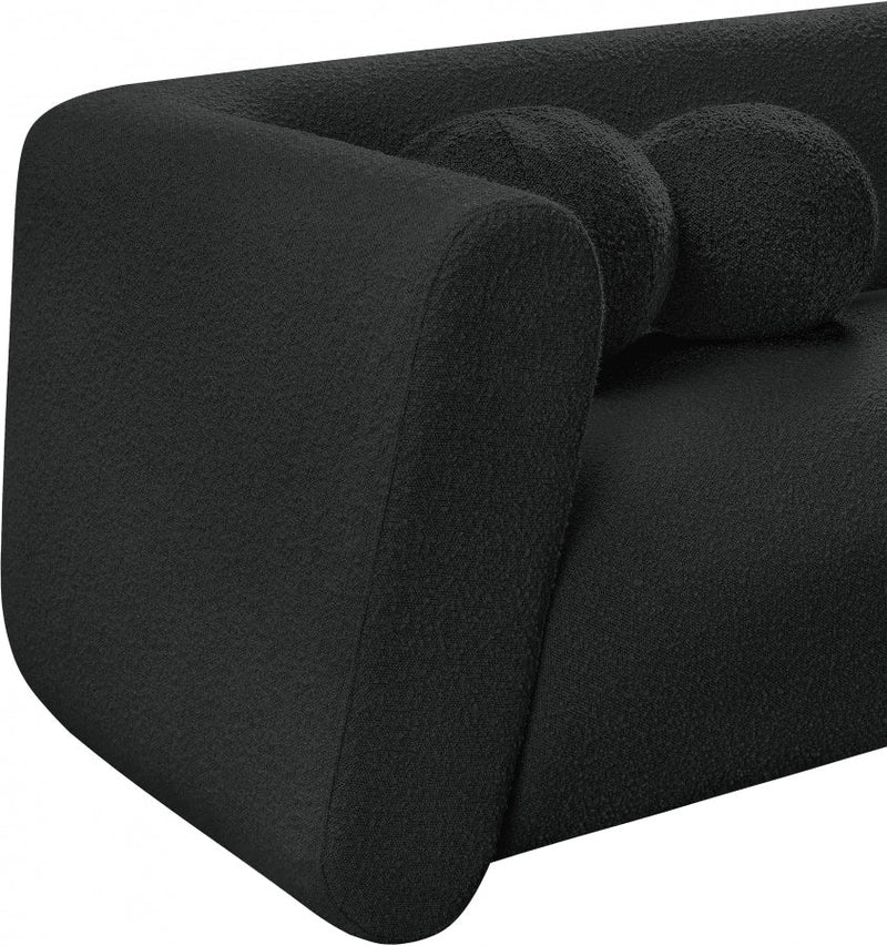 Abbington 70" Boucle Fabric Upholstered Loveseat in Black - 113Black-L