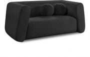 Abbington 70" Boucle Fabric Upholstered Loveseat in Black - 113Black-L