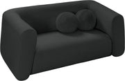 Abbington 70" Boucle Fabric Upholstered Loveseat in Black - 113Black-L
