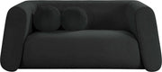 Abbington 70" Boucle Fabric Upholstered Loveseat in Black - 113Black-L