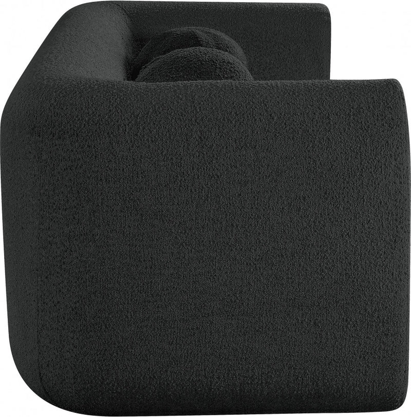 Abbington 70" Boucle Fabric Upholstered Loveseat in Black - 113Black-L