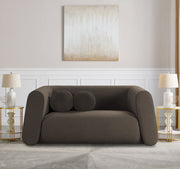 Abbington 70" Boucle Fabric Upholstered Loveseat in Brown - 113Brown-L