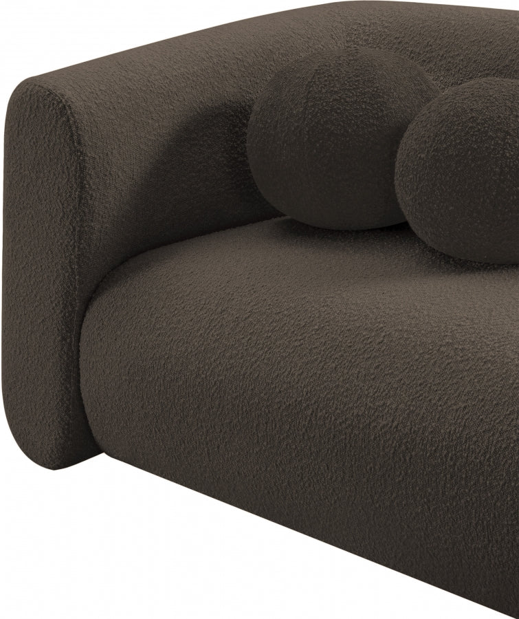 Abbington 70" Boucle Fabric Upholstered Loveseat in Brown - 113Brown-L