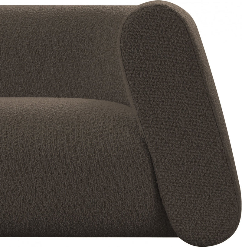 Abbington 70" Boucle Fabric Upholstered Loveseat in Brown - 113Brown-L