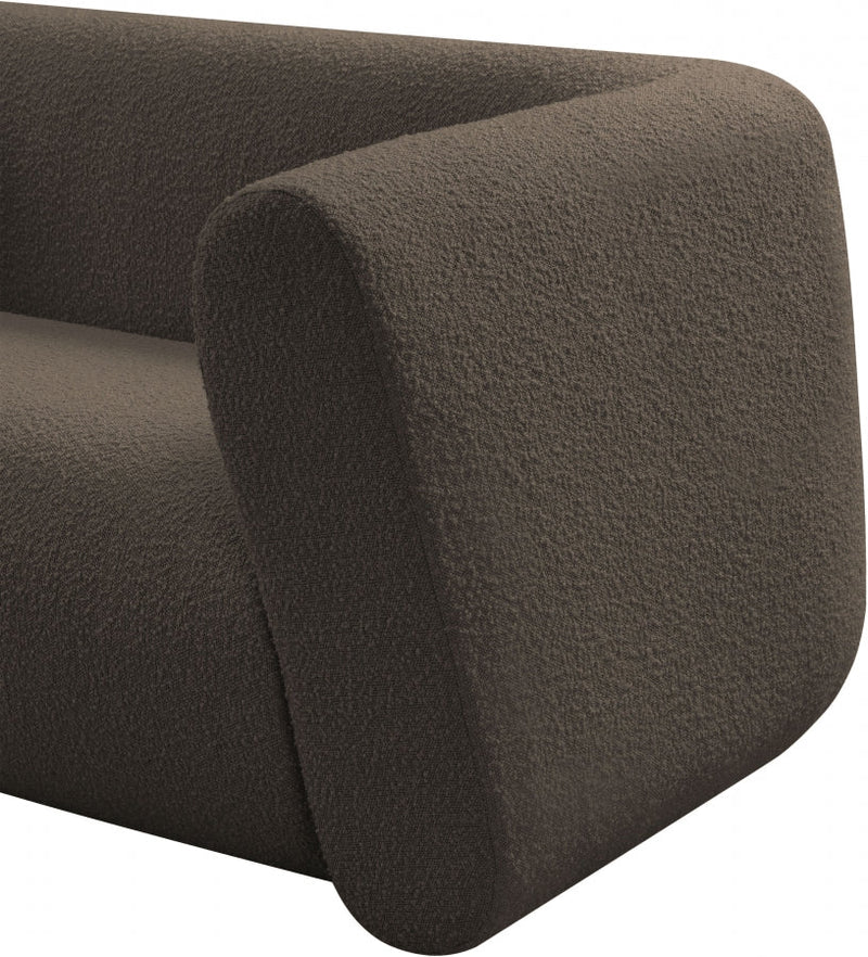 Abbington 70" Boucle Fabric Upholstered Loveseat in Brown - 113Brown-L
