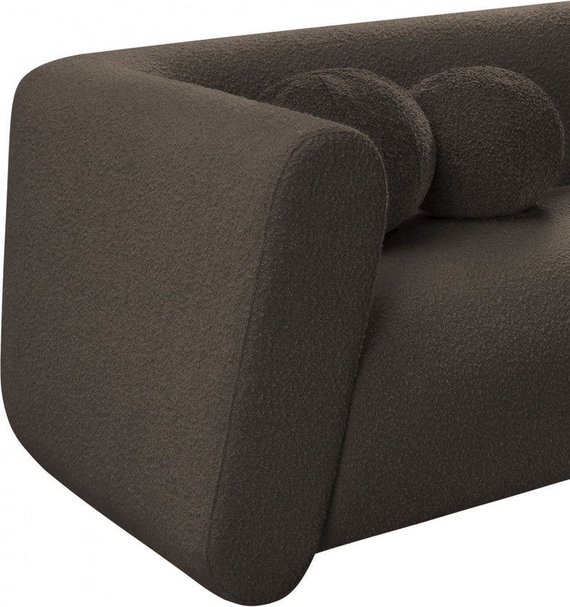 Abbington 70" Boucle Fabric Upholstered Loveseat in Brown - 113Brown-L