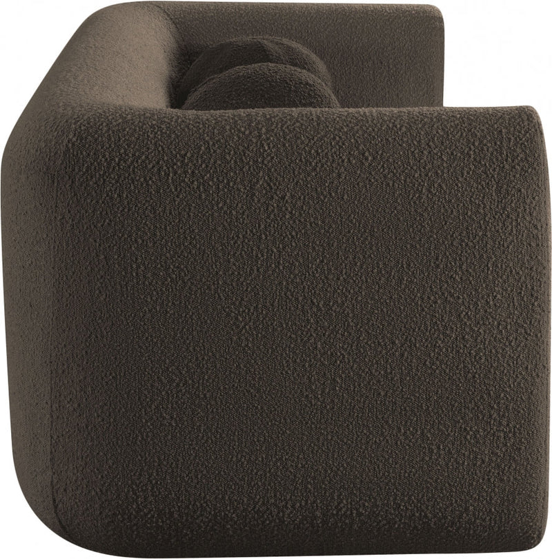 Abbington 70" Boucle Fabric Upholstered Loveseat in Brown - 113Brown-L