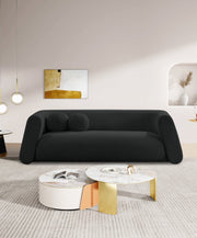 Abbington 91" Boucle Fabric Upholstered Sofa in Black - 113Black-S