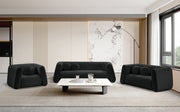 Abbington 91" Boucle Fabric Upholstered Sofa in Black - 113Black-S