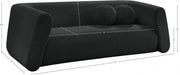 Abbington 91" Boucle Fabric Upholstered Sofa in Black - 113Black-S