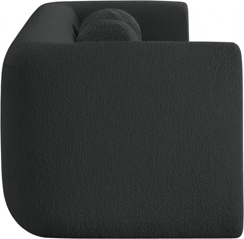 Abbington 91" Boucle Fabric Upholstered Sofa in Black - 113Black-S