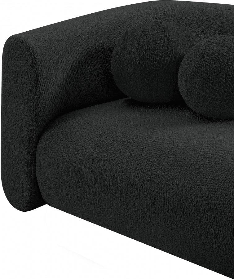 Abbington Boucle Fabric Upholstered Chair in Black - 113Black-C