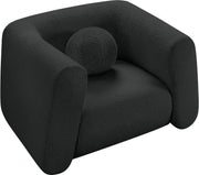 Abbington Boucle Fabric Upholstered Chair in Black - 113Black-C