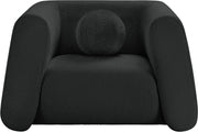 Abbington Boucle Fabric Upholstered Chair in Black - 113Black-C