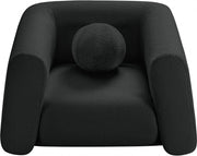 Abbington Boucle Fabric Upholstered Chair in Black - 113Black-C