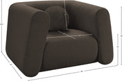 Abbington Boucle Fabric Upholstered Chair in Brown - 113Brown-C