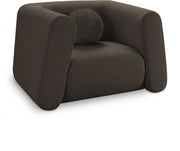 Abbington Boucle Fabric Upholstered Chair in Brown - 113Brown-C