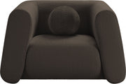 Abbington Boucle Fabric Upholstered Chair in Brown - 113Brown-C