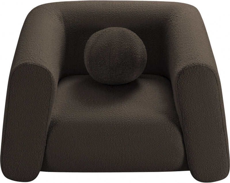 Abbington Boucle Fabric Upholstered Chair in Brown - 113Brown-C