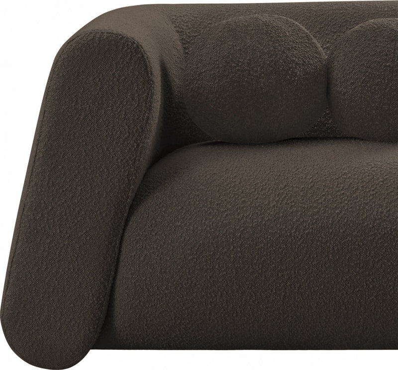 Abbington Boucle Fabric Upholstered Chair in Brown - 113Brown-C