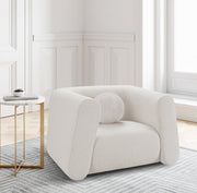 Abbington Boucle Fabric Upholstered Chair in Cream - 113Cream-C