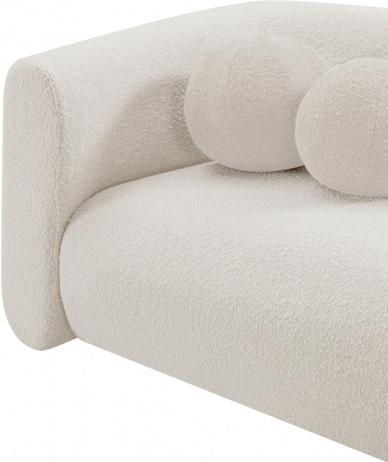 Abbington Boucle Fabric Upholstered Chair in Cream - 113Cream-C