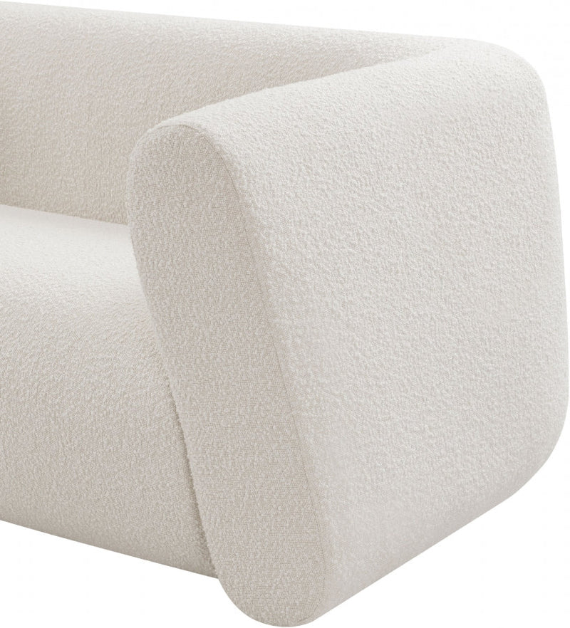 Abbington Boucle Fabric Upholstered Chair in Cream - 113Cream-C